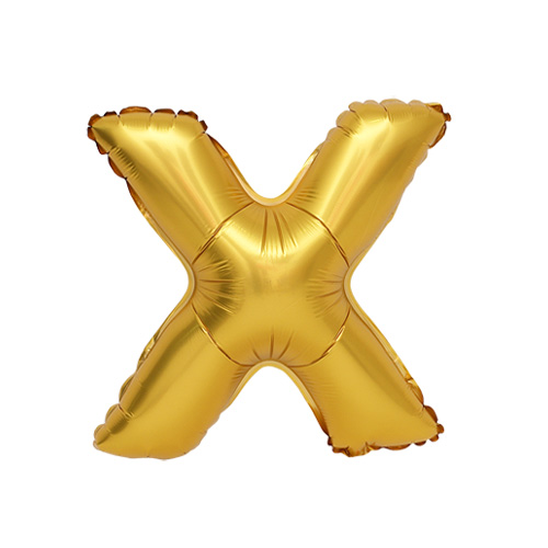 알파벳 은박풍선 (대) 골드 -X