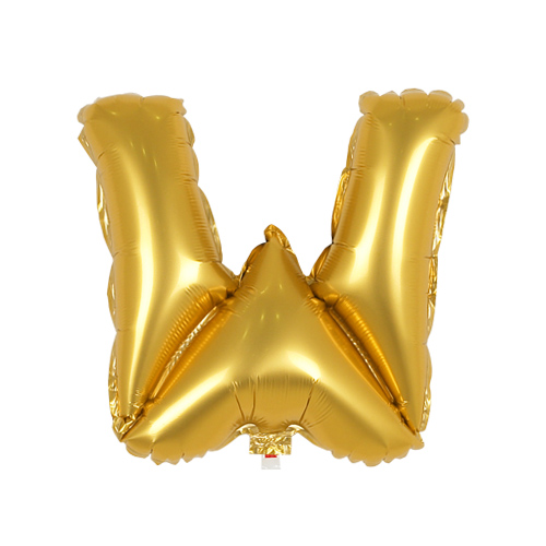 알파벳 은박풍선 (대) 골드 - W