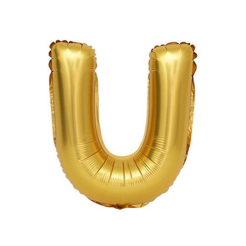 알파벳 은박풍선 (대) 골드 - U