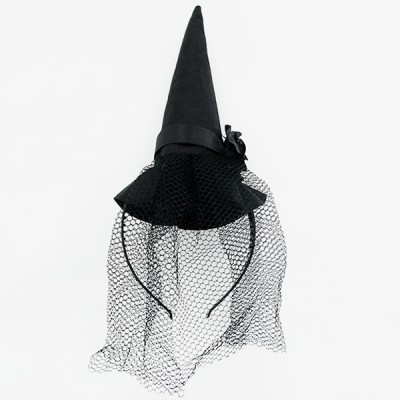 마녀모자머리띠(블랙)