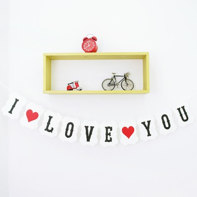 페이퍼번팅 I LOVE YOU 화이트