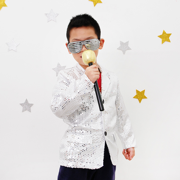 반짝이의상 아동용 - 실버 (대여) 7~9세용