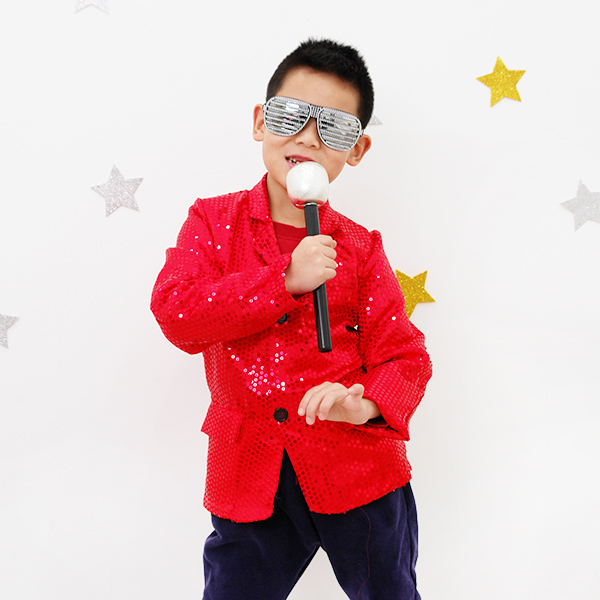 반짝이의상 아동용 - 레드 (대여) 7~9세용
