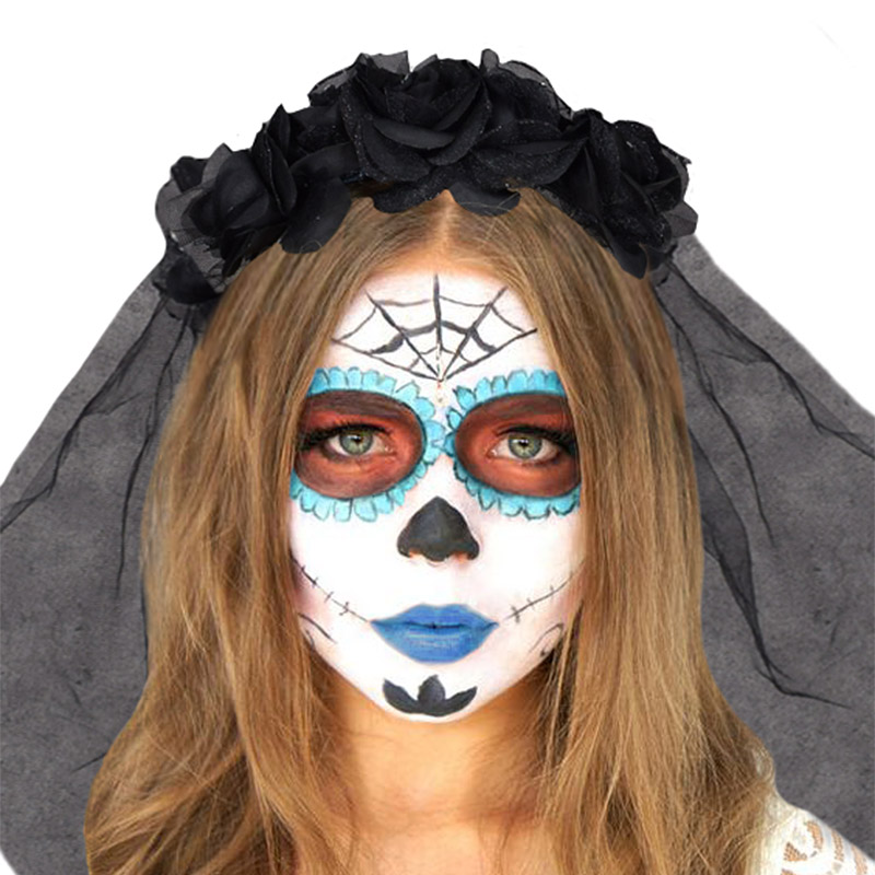 흑장미 베일머리띠