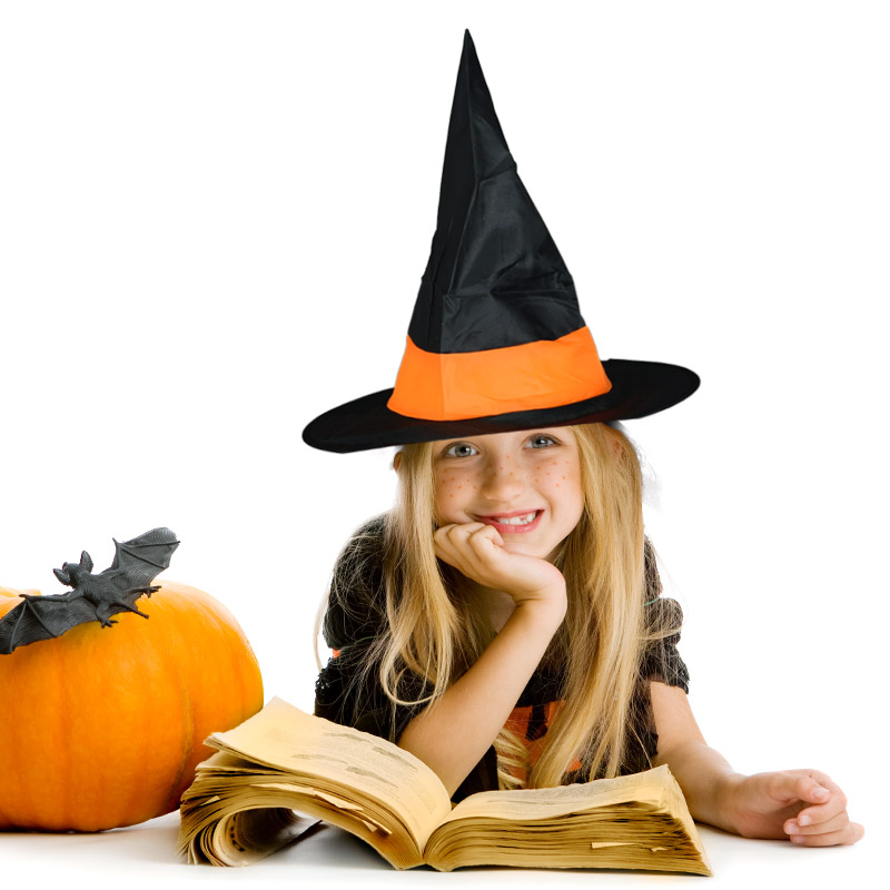 아동마녀모자 오렌지