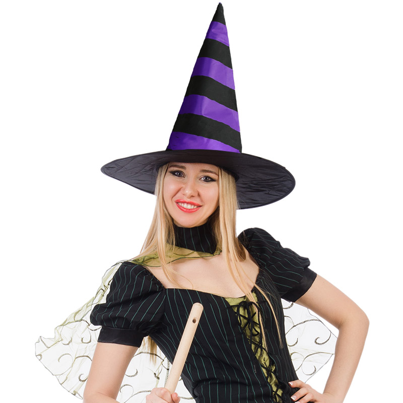 줄무늬마녀모자 퍼플