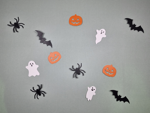 할로윈아이콘컷아웃 12개입(박쥐+거미+호박+유령)