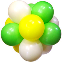 30Cm퍼프볼-라임그린+화이트+옐로우(완성품)