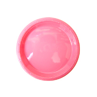 플라스틱접시-소(10개)핫핑크