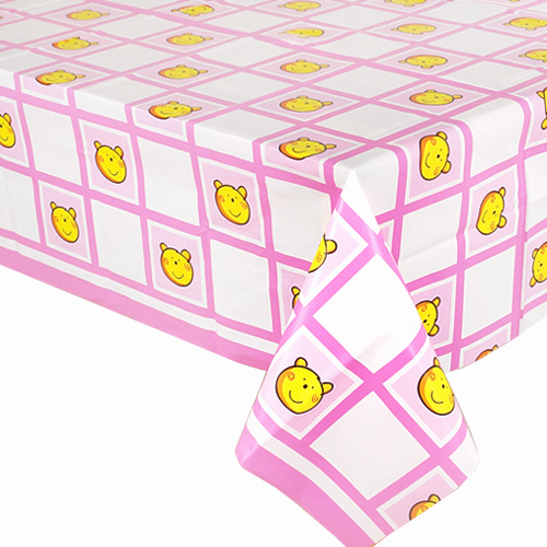 비닐테이블보 (핑크베어)
