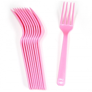 파티용포크10개(핑크)