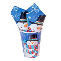 스노우맨종이컵(6개)