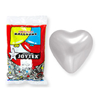 25cm하트풍선 펄실버(10개)