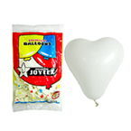 25cm하트풍선 화이트(10개)