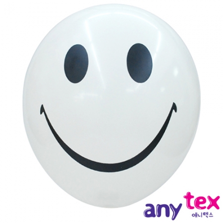 30cm 스마일풍선 화이트 (10개)
