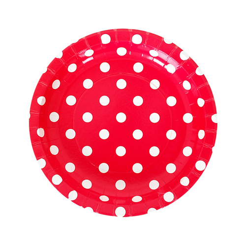 파티접시 도트레드 (소) 10개