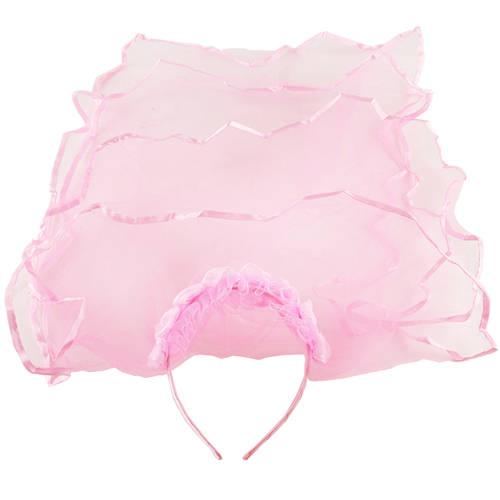 면사포머리띠 (핑크)