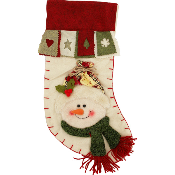 빈티지 크리스마스양말 (눈사람)