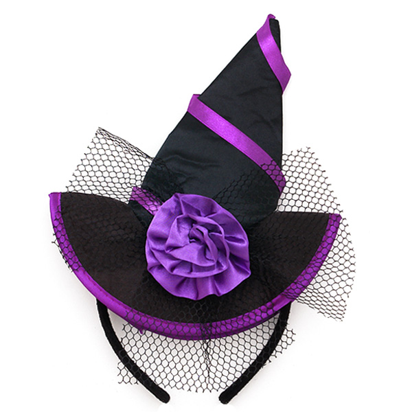 마녀모자머리띠 (퍼플)