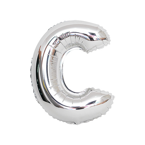 알파벳 은박풍선 (소) 실버 - C