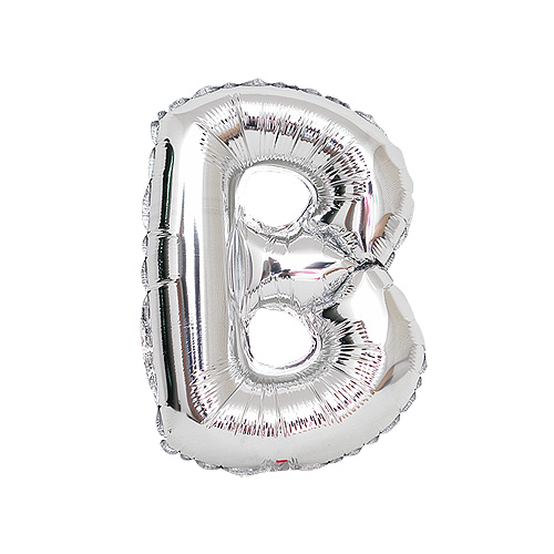 알파벳 은박풍선 (소) 실버 - B