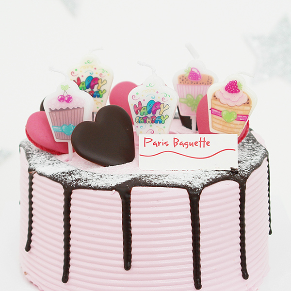 컵케익 생일데코캔들(5입)