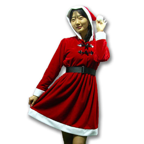 산타복여자후드원피스(성인)