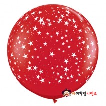 90cm대형별인쇄-루비레드(1개)