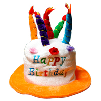 생일케익모자(오렌지)