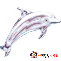 은박풍선 돌고래 (실버)