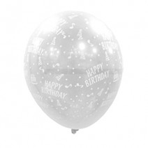 30cm 투명 생일인쇄 (10개)
