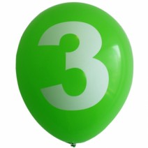30cm 숫자풍선 ( 3 )