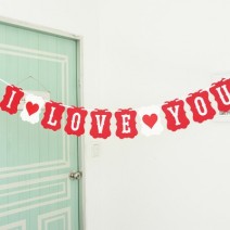 페이퍼번팅 I LOVE YOU 레드