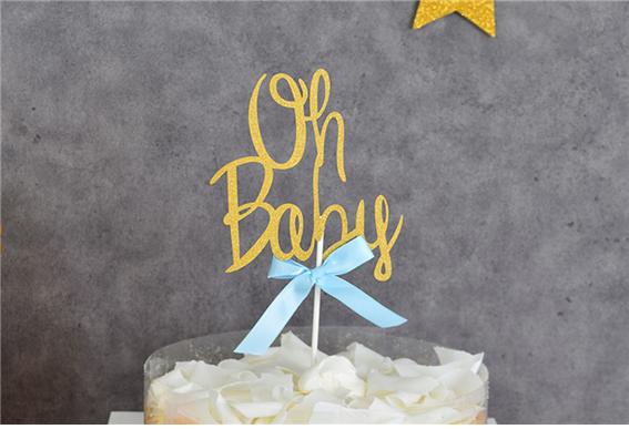케익데코픽 Oh Baby 골드
