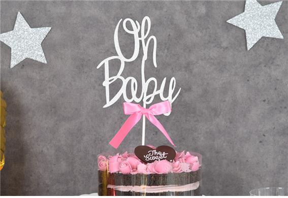 케익데코픽 Oh Baby 실버