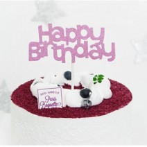 케익데코픽 Happy Birthday 핑크3입